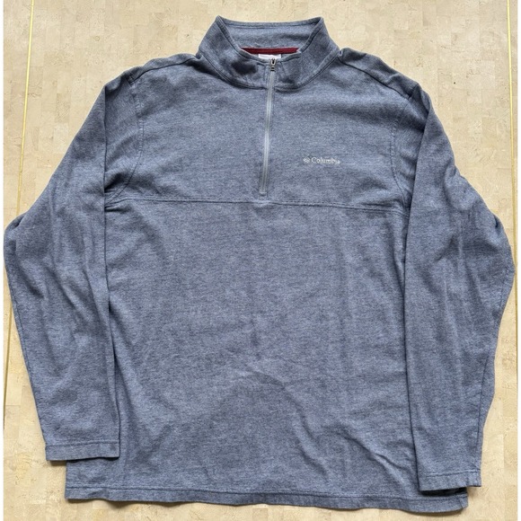 Columbia Other - Columbia Mens 2XL Blue Heather Sweatshirt 1/4 Zip Pullover Lightweight